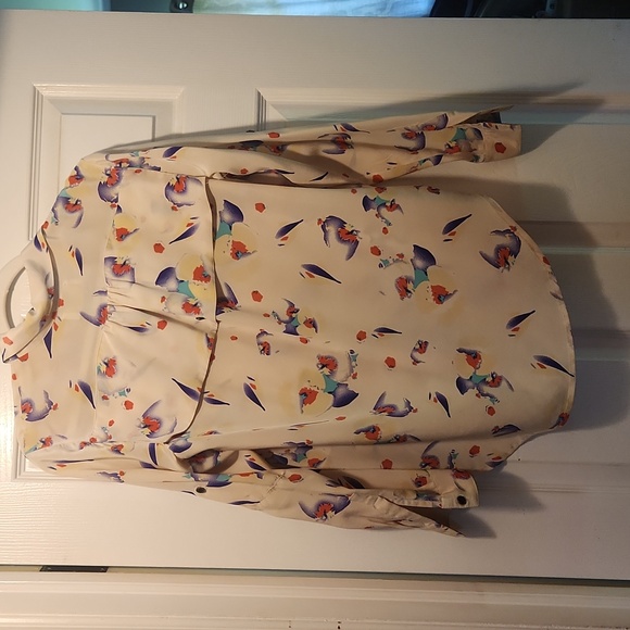 Yumi Kim Silk vintage button up enough blouse numbered pockets , S - Picture 5 of 7